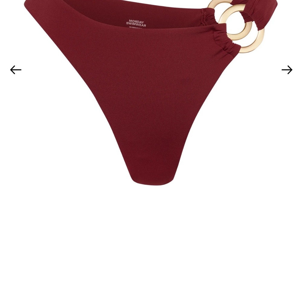 Monday Swimwear burgandy Bronte bottom and Palma top - Picture 2 of 4